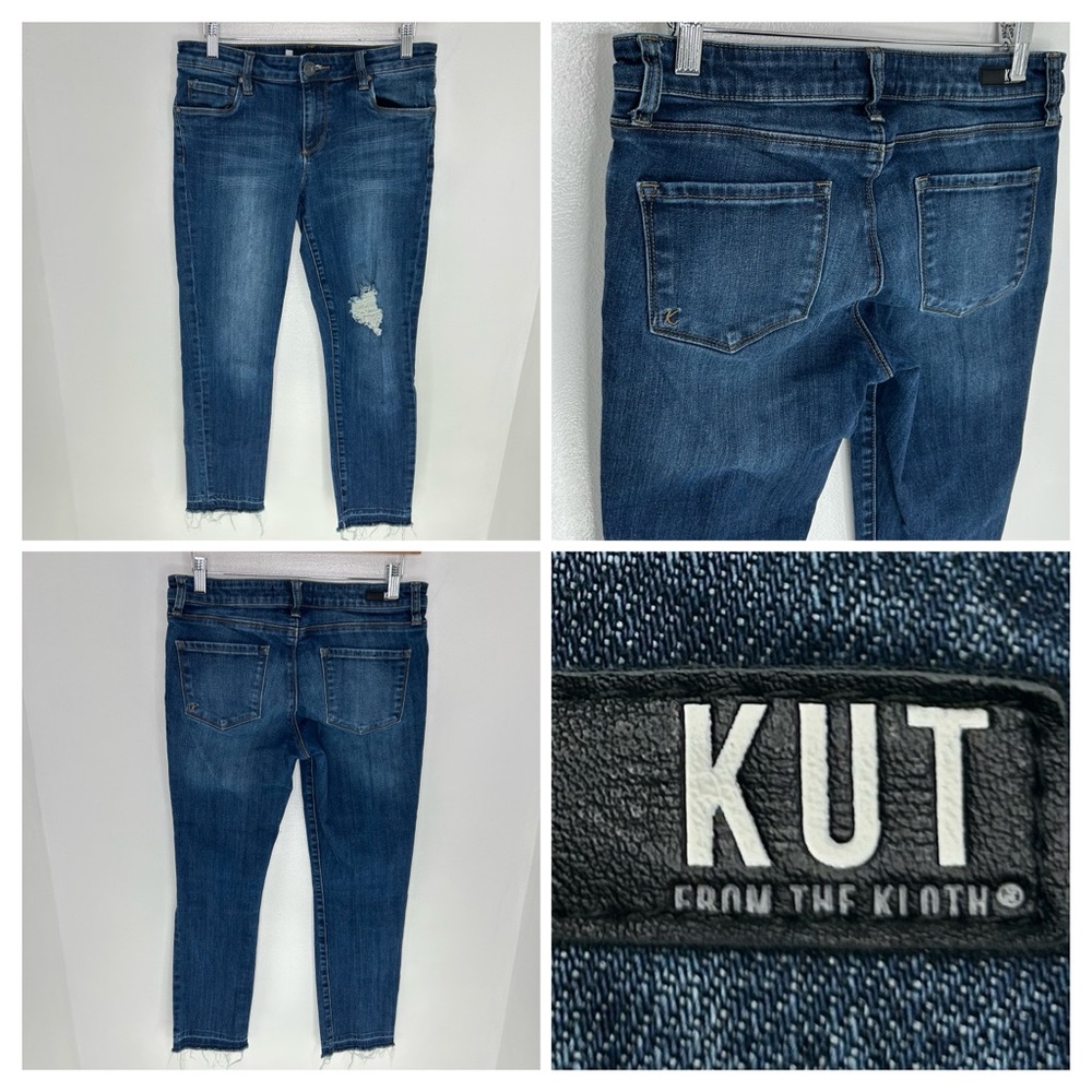 Kut From The Kloth Reese Ankle Straight‎ Leg Jeans Size 4 Denim Normcore 28x26